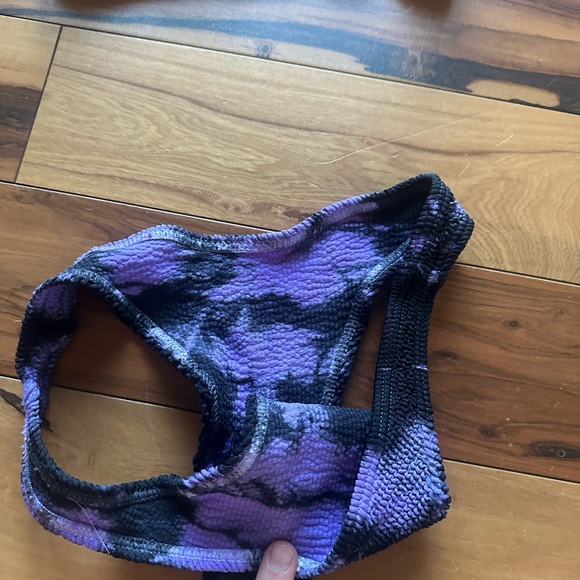 BOND-EYE One-Shoulder Purple and Black Bikini - Picture 5 of 6